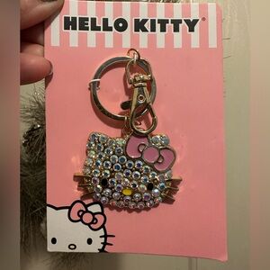 Hello Kitty Rhinestone Keychain bag charm. New